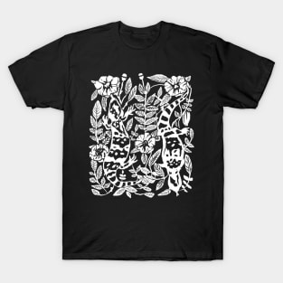 Reptile, Gila Monster, Lizard, Witchy Punk, Flowers & Foliage T-Shirt